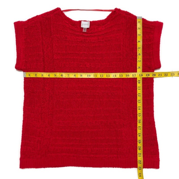 CUPIO Soft Textured Knit Sweater Short Sleeves, LG - Picture 10 of 15